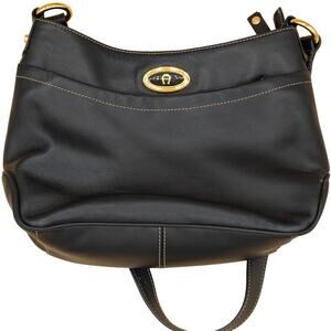Etienne Aigner Vintage Black Shoulder Bag, Medium